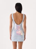 Maral Sequin Mini Dress - Blue - Image 3