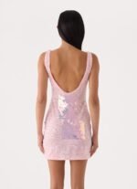 Maral Sequin Mini Dress - Pink - Image 5