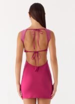 Marias Mini Dress - Fuchsia - Image 4