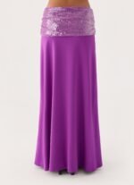 Marista Sequin Maxi Skirt - Purple - Image 4