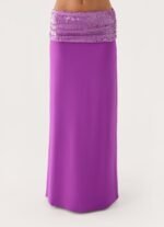 Marista Sequin Maxi Skirt - Purple - Image 2