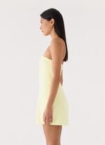 Marta Strapless Mini Dress - Yellow - Image 3