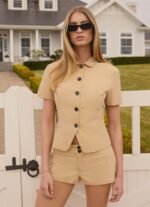 Minna Trench Top - Camel - Image 2