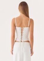 Moments Lace Corset Top - White - Image 8
