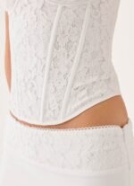 Moments Lace Corset Top - White - Image 9