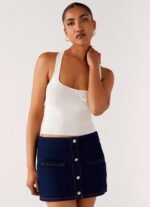 Morrison Denim Mini Skirt - Indigo - Image 5
