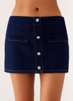 Morrison Denim Mini Skirt - Indigo - Image 2