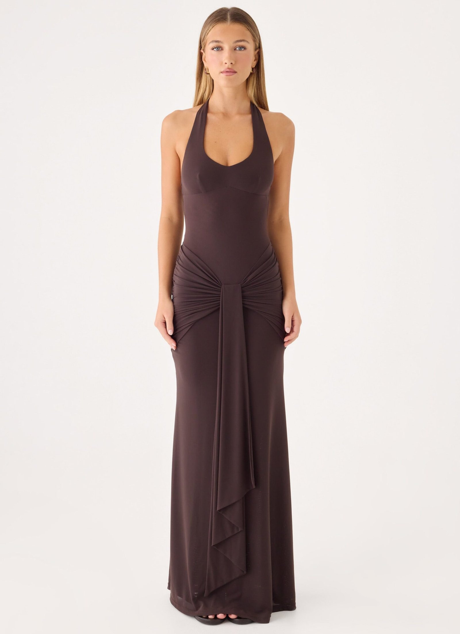 MyhreeMaxiDressChocolate2.jpg Myrhee Maxi Dress - Chocolate - Image 1