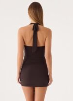 Myrhee Mini Dress - Chocolate - Image 3