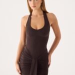 Myrhee Mini Dress - Chocolate