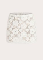 Nyxie Crochet Mini Skirt - White - Image 12