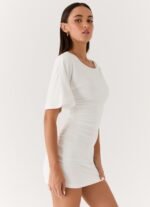 Omari Mini Dress - White - Image 6