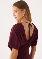 Only For You Mini Dress - Burgundy - Image 7