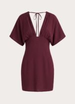 Only For You Mini Dress - Burgundy - Image 9