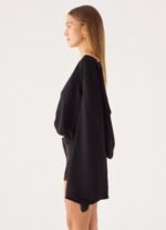 Orelia Long Sleeve Top - Black - Image 4