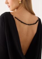 Orelia Long Sleeve Top - Black - Image 5