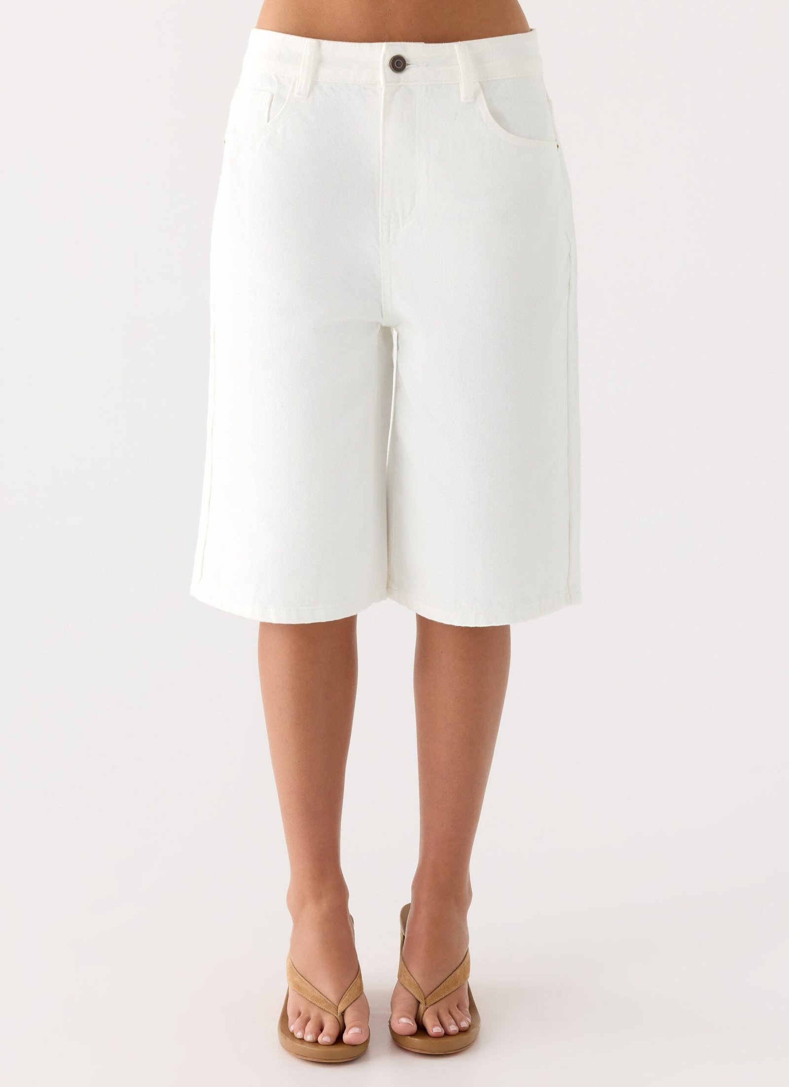 Orleans Denim Jorts - White