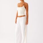 Oska Drawstring Pants - White