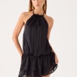 Parade Halter Mini Dress - Black