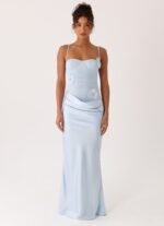Peasella Maxi Dress - Blue - Image 5