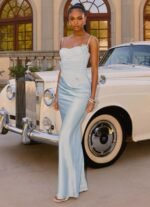 Peasella Maxi Dress - Blue - Image 3