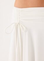 Perrie Asymmetrical Midi Skirt - Cloud Dancer - Image 8