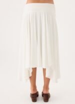 Perrie Asymmetrical Midi Skirt - Cloud Dancer - Image 6