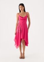Pirama Beaded Midi Dress - Fuchsia - Image 5