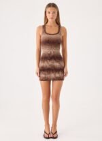 Pirella Knit Mini Dress - Chocolate Ombre - Image 5
