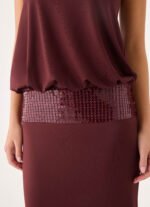 Posine Strapless Maxi Dress - Maroon - Image 5