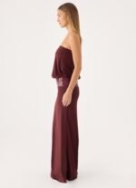 Posine Strapless Maxi Dress - Maroon - Image 3