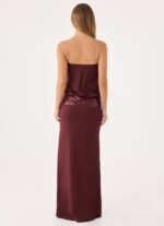 Posine Strapless Maxi Dress - Maroon - Image 4