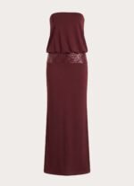 Posine Strapless Maxi Dress - Maroon - Image 8