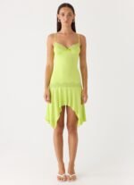 Queen Card Mini Dress - Lime - Image 5