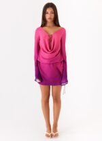 Rafaella Mini Dress - Fuchsia Violet Ombre - Image 2