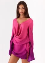 Rafaella Mini Dress - Fuchsia Violet Ombre - Image 7