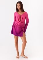 Rafaella Mini Dress - Fuchsia Violet Ombre - Image 6