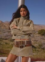 Roman Low Rise Denim Mini Skort - Vintage Tan Wash - Image 2