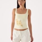 Rosamel Beaded Tank Top - Yellow