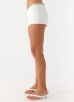 Rosmunda Beaded Mini Shorts - White - Image 8
