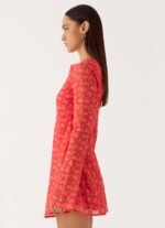 Sabella Mini Dress - Magenta Red Rose - Image 3