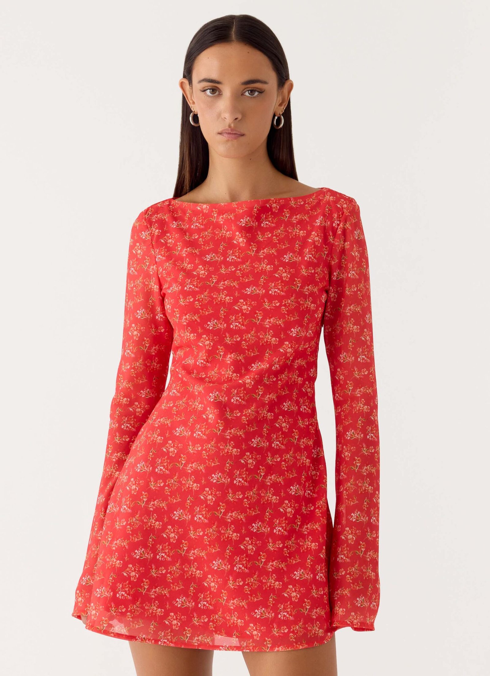 SabellaMiniDressMagentaRed4.jpg Sabella Mini Dress - Magenta Red Rose - Image 1