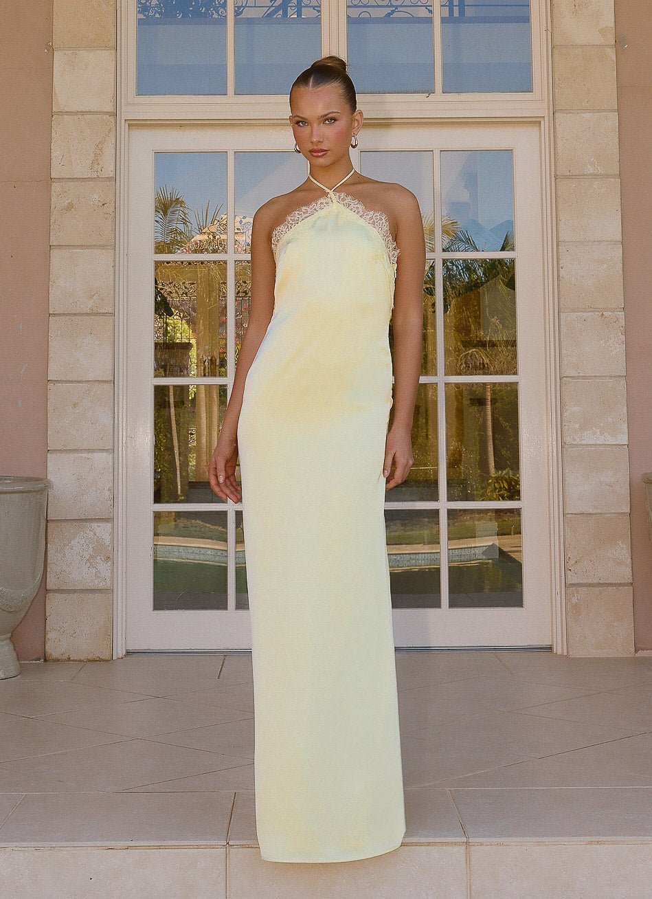 SamariaHalterMaxiDresYellow5.jpg Samaria Halter Maxi Dress - Yellow - Image 1
