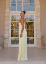 Samaria Halter Maxi Dress - Yellow - Image 2