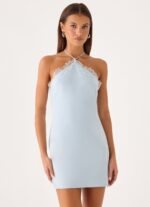 Samaria Halter Mini Dress - Mint