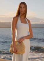 Sarrah Halter Midi Dress - Blue - Image 3