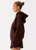 Signature Double Zip Up Hoodie - Chocolate - Image 4