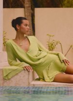 Solo In Soho Mini Dress - Lime - Image 3