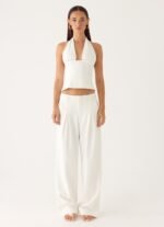 Sora Low Rise Pant - White - Image 7