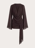 Sorrel Long Sleeve Mini Dress - Chocolate - Image 8